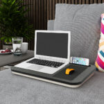 Portable Laptop Desk Tray Outdoor Learning Desk Laptop Stand Holder for Bed Sofa Office Home gray