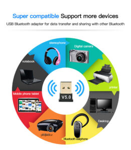 5.0 Bluetooth Adapter Usb Wireless Audio Music Stereo Adapter Dongle Receiver For Tv Pc V5.0