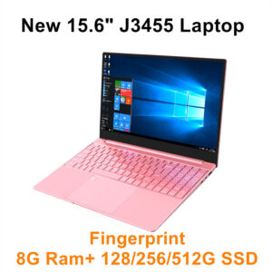 15.6"" Notebook Intel Celeron J3455 Pink Color Computer Notebook 8g  Ram 128g/256g/512glaptop With Fingerprint 512g 256G BU plug
