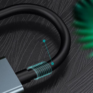 2 In 1 Ethernet Adapter USB To 1000/100Mbps Network Adapter RJ45 Wired LAN Adapter For Laptop PC 1000Mbps Gray