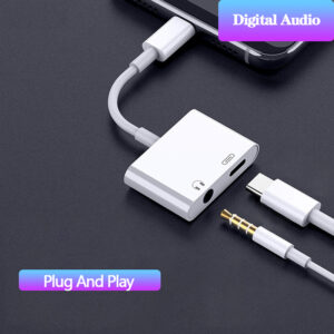 2-in-1 Audio  Adapter Type-c+3.5 Interface Wire Control Fast Charging For Type-c Type-C to 3.5 adapter cable