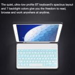 For iPad 10.2 Tablet Touch Keyboard Textured PU Leather Cover Wireless Bluetooth3.0 Connect Overall Protection Stand Function  rose gold_iPad 10.2 backlit version