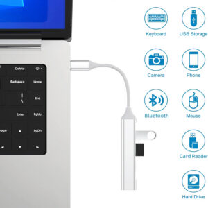 USB HUB 3.0 With 4 Ports 5V/1.5A Charging High-Speed 5Gbps USB3.0 Sync Data USB Splitter For Computer Flash Drive USB3.0 4-port silver