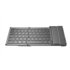 Folding Wireless Bluetooth-compatible  Keyboard 140mah Lithium Battery Compatible For Mediapad M2 10 M2 8 M2 8.0 7 7.0 10.1 Pro Tablet Pc Silver gray