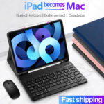 Tablet  Protective  Cover Silicone Case With Pen Slot Magnetic 360 Degree Rotatable Foldable Design Compatible For Pro2 Pro3 Pro5 Air4 black_Pro3 11-inch (2021)