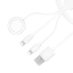 3-in-1 Magnetic Suction Wireless  Charger Usb Male Input Interface For Iwatch Iphone Two-in-one PC