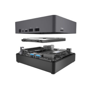 KB2 Mini PC Computer Host Square Windows/10 Linux  Black