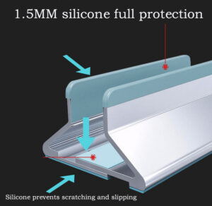 Laptop Stand Aluminium Alloy Laptop Bracket Storage Bracket Adjustable Computer Stand Laptop Holder Silver
