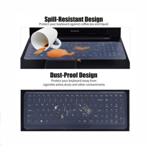 Notebook Keyboard Cover Universal Silicone Computer Keyboard Protector  Cover 15-17 inch (365*135MM)