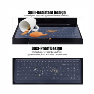 Notebook Keyboard Cover Universal Silicone Computer Keyboard Protector  Cover 15-17 inch (365*135MM)