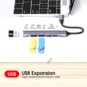 5-in-1 Usb C Hub Type-c Adapter Converter