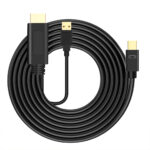 Connector Hdmi-compatible To Mini Dp 4k30hz Male To Male Adapter Cable 1.8 Meters Black