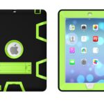 For iPad 2/3/4 PC+ Silicone Hit Color Armor Case Tri-proof Shockproof Dustproof Anti-fall Protective Cover  Mint green + rose red