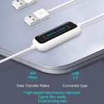 Usb Date Cable Pc To Pc Online Share Synchronous Link Network Direct Data Transfer Bridge Led Cable For Dual Computer White