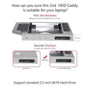 Notebook Optical Drive Hard Drive Bracket Sata3.0 Interface Changeable Panel Ssd Hard Drive Conversion Bracket 9.5MM