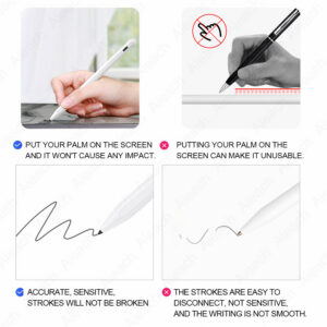 For Apple Pencil 2 Touch Pen Stylus For iPad Pro 11 12.9 9.7 2018 Air 3 10.2 2019 Mini 5 No Delay Drawing Pen Silver