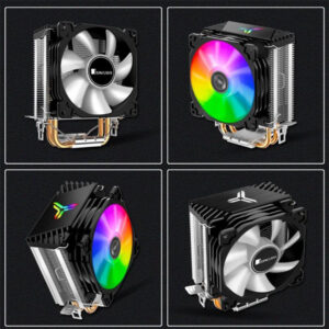CR1200 CPU Air Cooler RGB 3Pin 2 Heat Pipe CPU Heatsink Automatic Lighting Cooling Fans For LGA 775/1150/AM4/AM3+/AM3 black