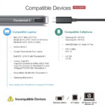 1.8m Type C To Dp Cable 4k 60hz Mini Display Port Cable Adapter Hd Connector Black