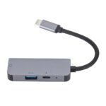 3 in 1 USB 3.1 To Type-C  To HDMI HUB DP Docking Station gray