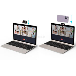 Continuity Camera Mount Compatible For Mac Book Air Laptop Phone Holder Webcam Stand Compatible For Iphone silver