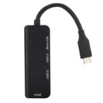 HUB Type-C to Micro USB 3.0 2.0 HDMI Thunderbolt 4 Port Splitter Adapter Compatible for MacBook Pro Samsung Galaxy S9/S8/Note 9 black