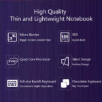 256G 512G SSD Windows 10 Laptop Portable Business Office Notebook Computer British  plug 8+512G