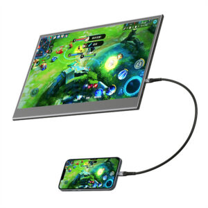 15.6-inch 1080p 60Hz Portable Display Computer Mobile Phone External Projection Screen Extensible Connect Display black