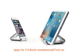 270° Rotatable Foldable Aluminum Alloy Desktop Holder Tablet Stand for Samsung Galaxy Tab Pro S iPad Pro10.5 9.7"" 12.9'' iPad Air Surface Pro 4 Kiosk POS Stand gray