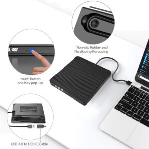 Usb 3.0 Type-c Ultra-thin External Dvd Recorder Portable High-speed Reading Player Desktop Notebook Universal black