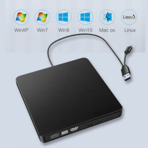 Usb 3.0 Type-c Ultra-thin External Dvd Recorder High-speed Cd Vcd Player Optical Drive For Desktop Laptops black